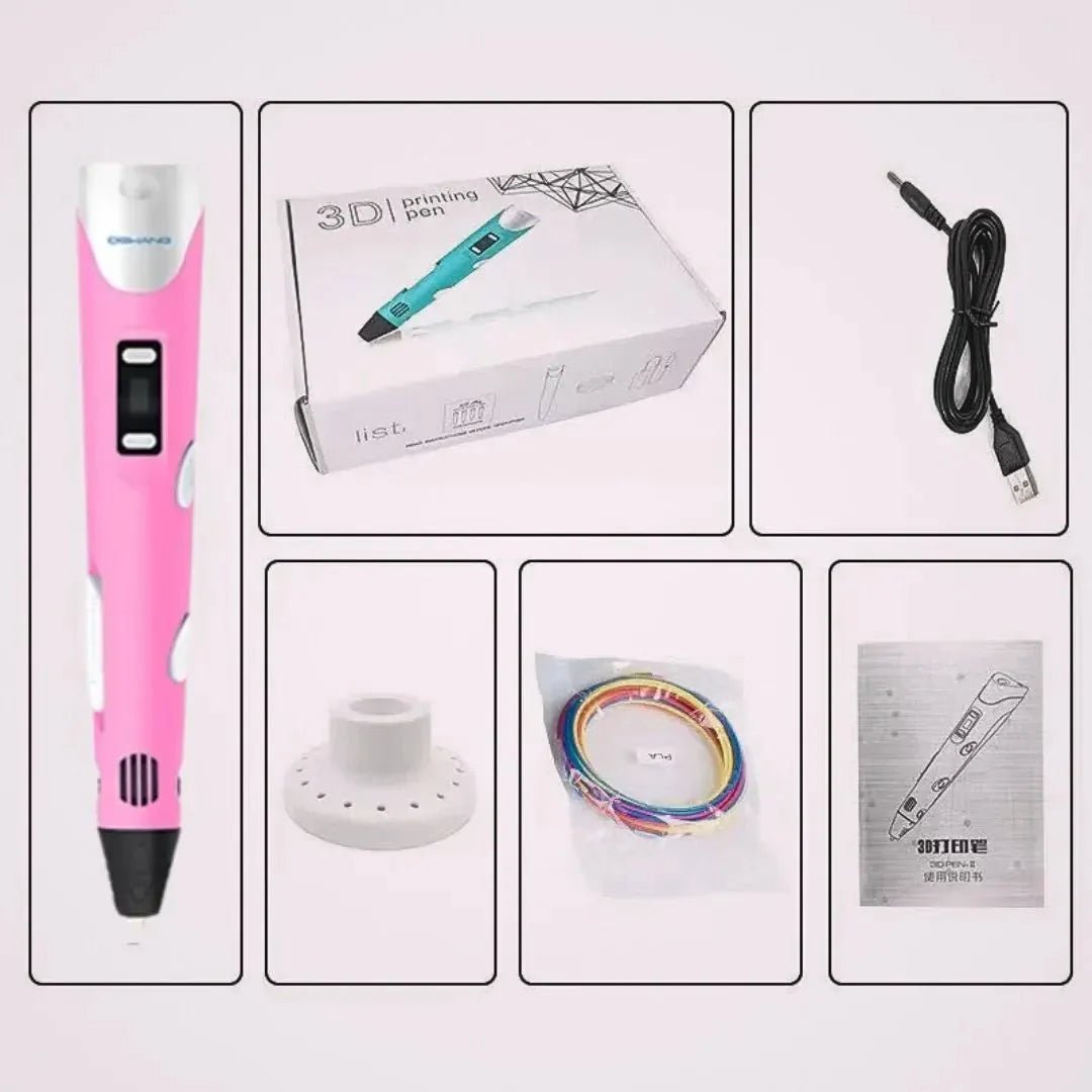 3D Pen Voor Kinderen | PLA Filament Instelbare Temperatuur Met 3m USB Kabel | 8+ Jaar - KidsKorner