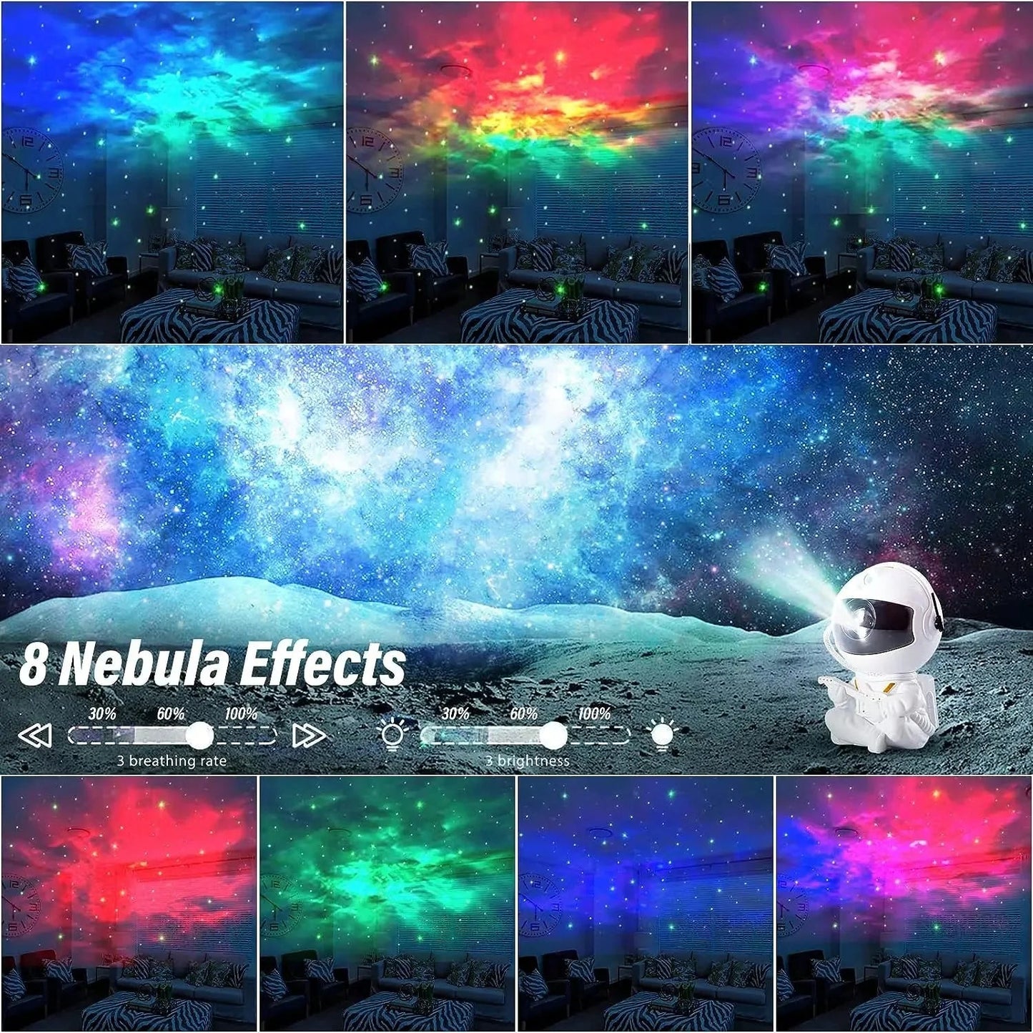 Astronaut Sterrenprojector Nachtlamp Met Afstandsbediening - KidsKorner