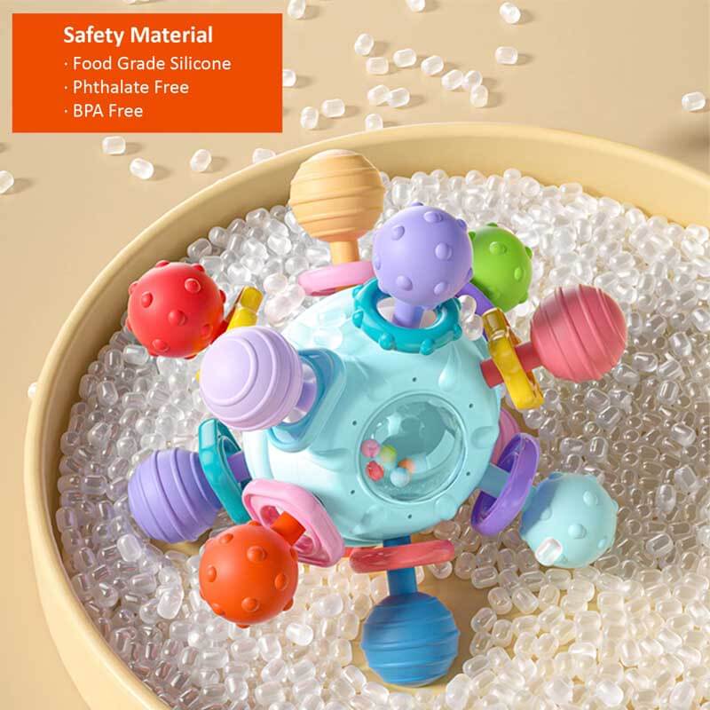 Baby Bijtring - Sensorisch Bijtspeelgoed voor 0 - 12 maanden - KidsKorner
