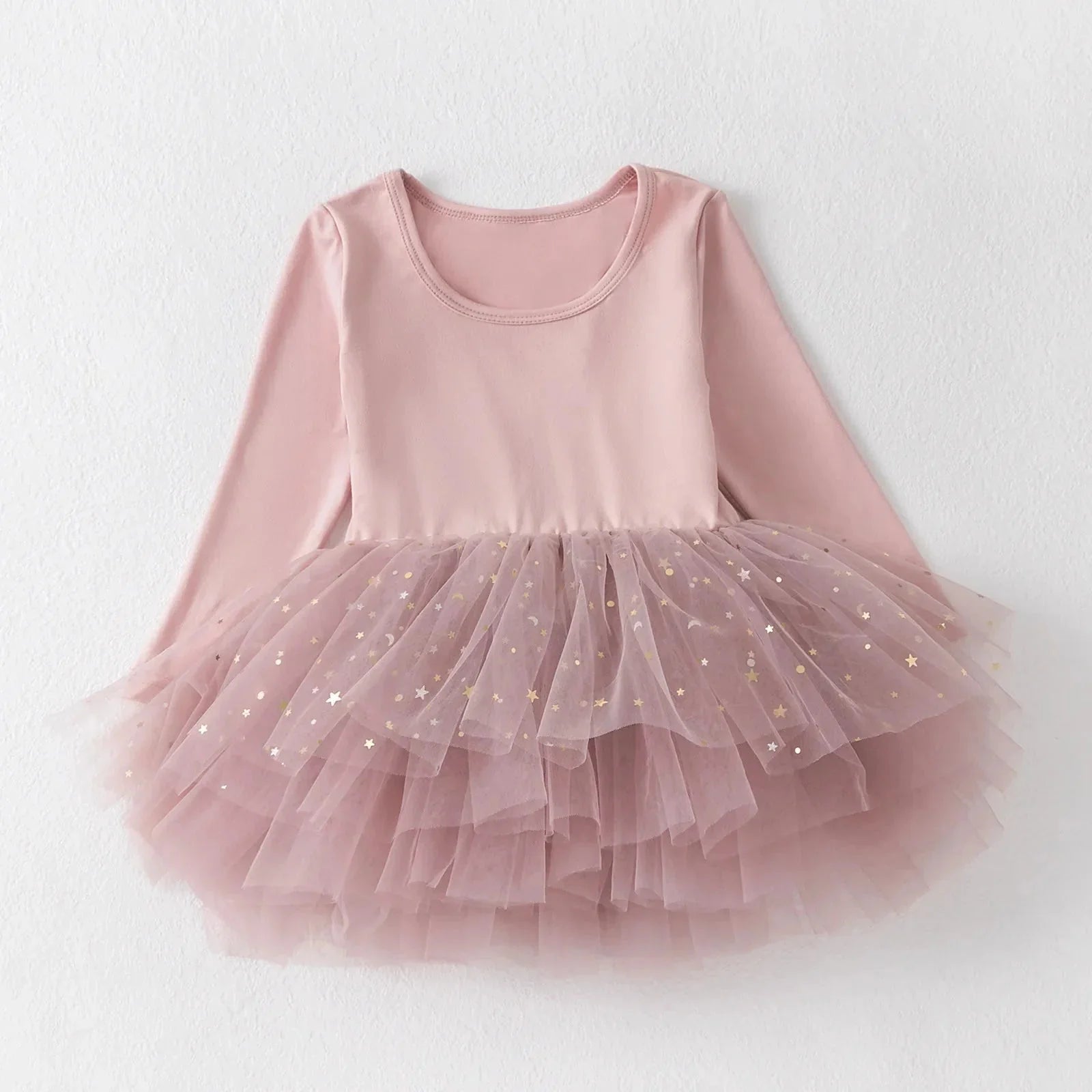 Baby Meisjes Tutu Jurk Roze – Tule Jurkje Met Sterretjes - KidsKorner