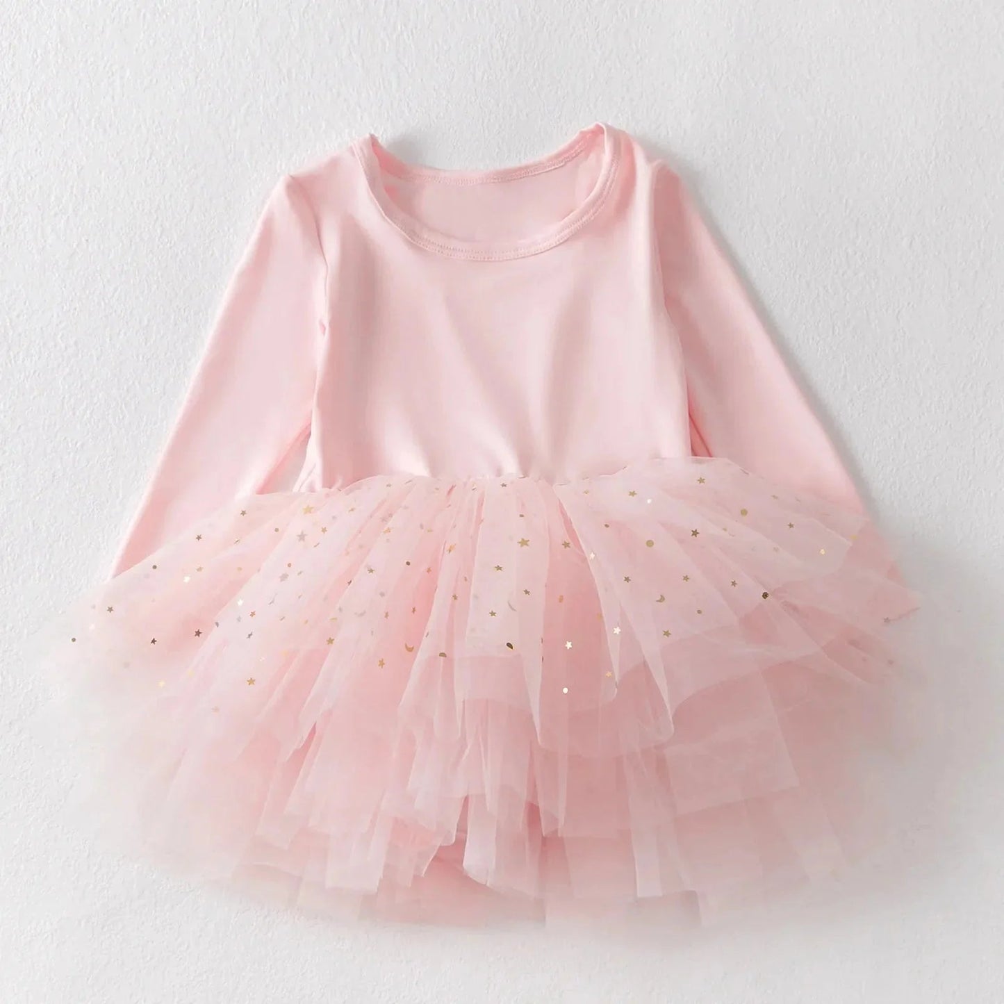 Baby Meisjes Tutu Jurk Roze – Tule Jurkje Met Sterretjes - KidsKorner