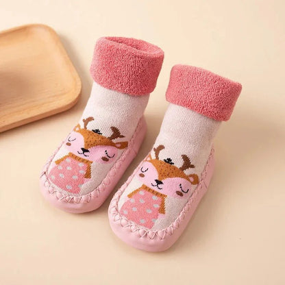 Babyslofjes Antislip Met Zachte Zool – Sok Schoentjes Roze - KidsKorner
