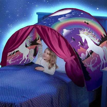 Bedtent Voor Eenpersoonsbed – Kinderslaaptent Met Thema Print - KidsKorner