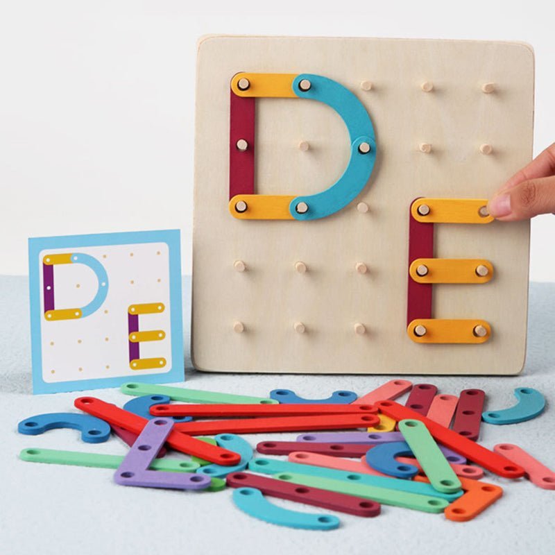 BloesemBord Montessori Mozaïek Puzzel - Houten Bouwbord - KidsKorner