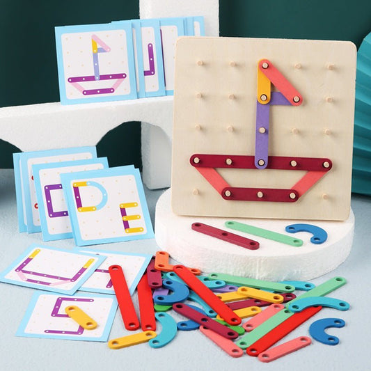 BloesemBord Montessori Mozaïek Puzzel - Houten Bouwbord - KidsKorner