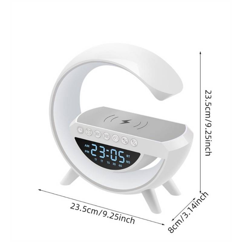 Bluetooth Speaker Wekker met Draadloze Oplader en FM Radio - KidsKorner
