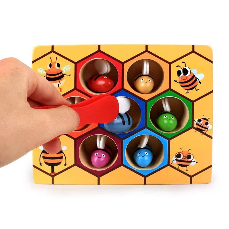 BuzzyBeeva Montessori Bijen Sorteerbox Met Pincet - KidsKorner
