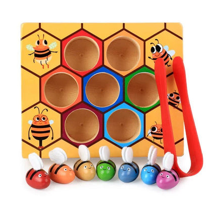 BuzzyBeeva Montessori Bijen Sorteerbox Met Pincet - KidsKorner
