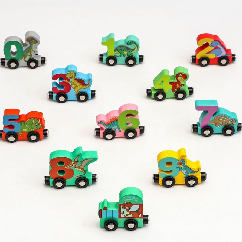 DinoRailo Magnetische Houten Cijfertrein - KidsKorner