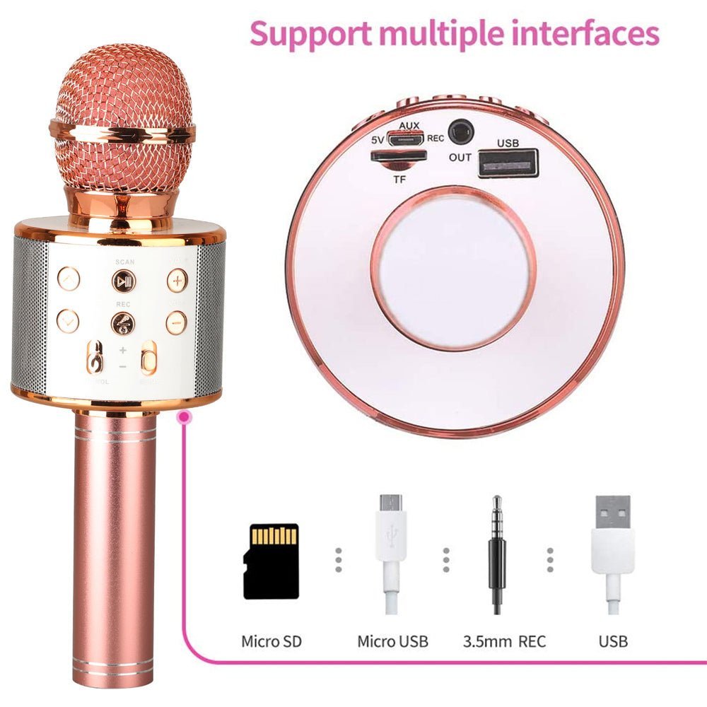 Draadloze Karaoke Microfoon Met Bluetooth En Speaker | Oplaadbaar 1500 mAh - KidsKorner