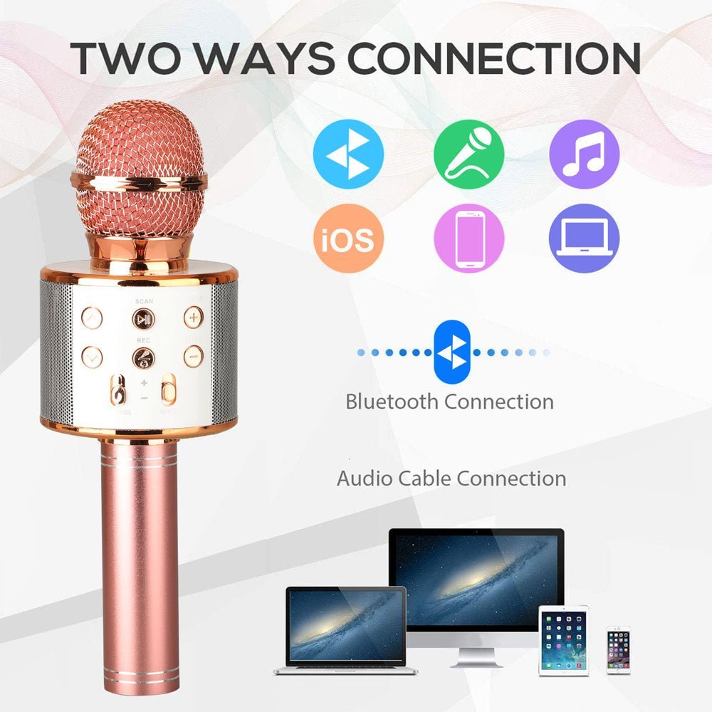 Draadloze Karaoke Microfoon Met Bluetooth En Speaker | Oplaadbaar 1500 mAh - KidsKorner