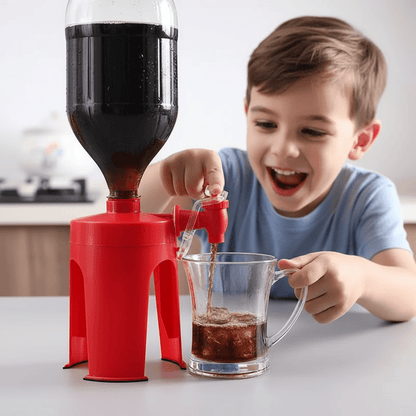 Drankdispenser Met Tapkraan | Drukknop Fleshouder Voor Frisdrank - KidsKorner