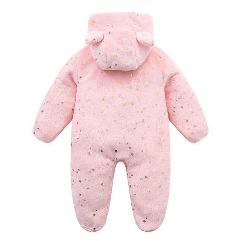Flanellen Baby Boxpak Met Capuchon En Rits - KidsKorner