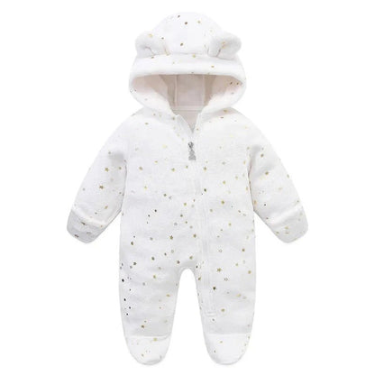 Flanellen Baby Boxpak Met Capuchon En Rits - KidsKorner