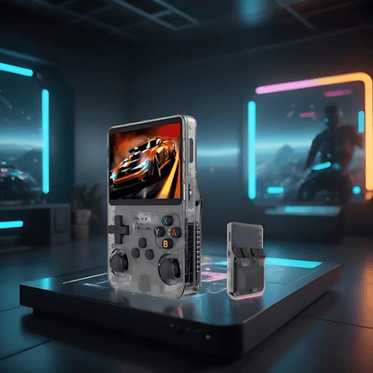 Handheld Spelcomputer | 3,5" IPS Scherm, 64GB, 10.000 Spellen, Oplaadbaar - KidsKorner