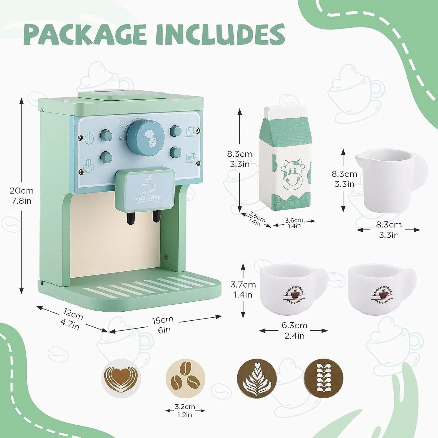 Houten Koffiemachine Speelset Kinderen – Montessori Rollenspel Keukentje - KidsKorner