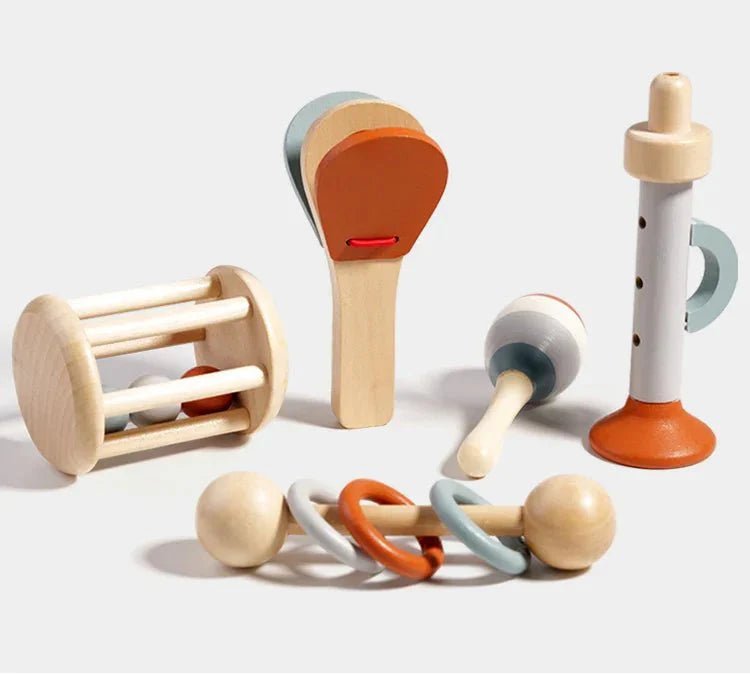 Houten Muziek Speelgoed Set 5 - Delig Voor Peuters - KidsKorner