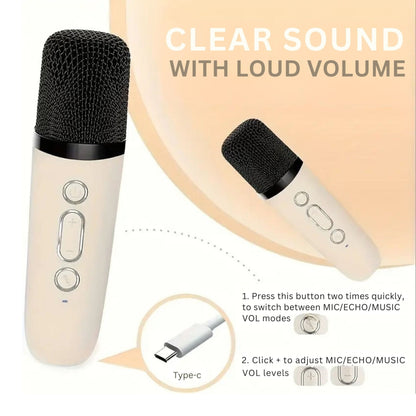 Karaoke Set Voor Kinderen | Draadloze Bluetooth Speaker Met Led Lichten En Microfoon - KidsKorner