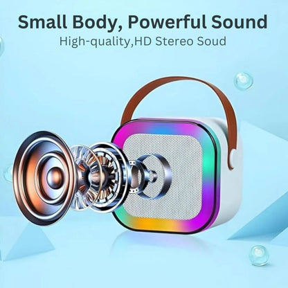 Karaoke Set Voor Kinderen | Draadloze Bluetooth Speaker Met Led Lichten En Microfoon - KidsKorner