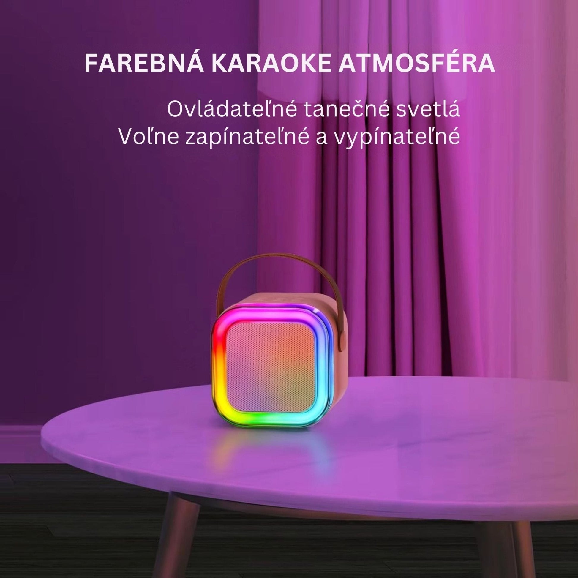 Karaoke Set Voor Kinderen | Draadloze Bluetooth Speaker Met Led Lichten En Microfoon - KidsKorner