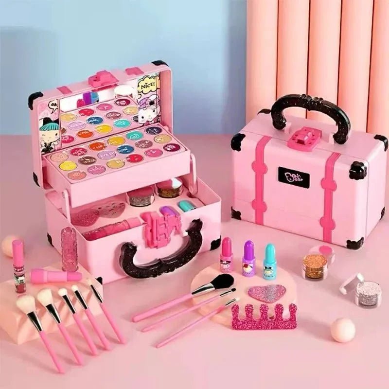Kinder Make - Up Koffer Met Spiegel – Speel Make - Up Set Voor Meiden - KidsKorner