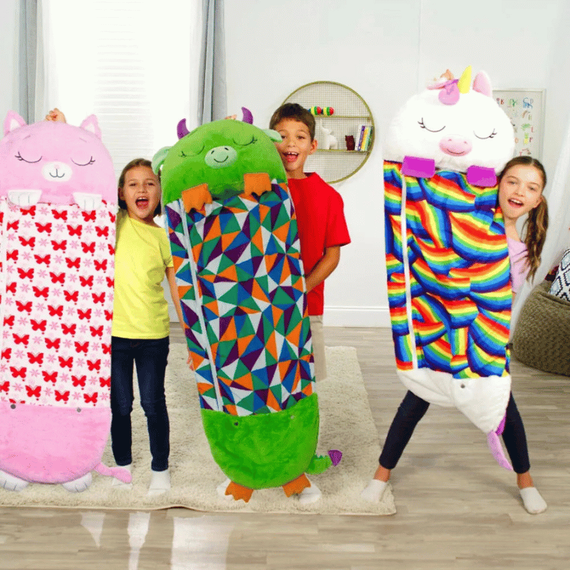 Kinder Slaapzak Met Knuffel - Knuffelkussen 2 - in - 1 - 3 Tot 8 Jaar - KidsKorner