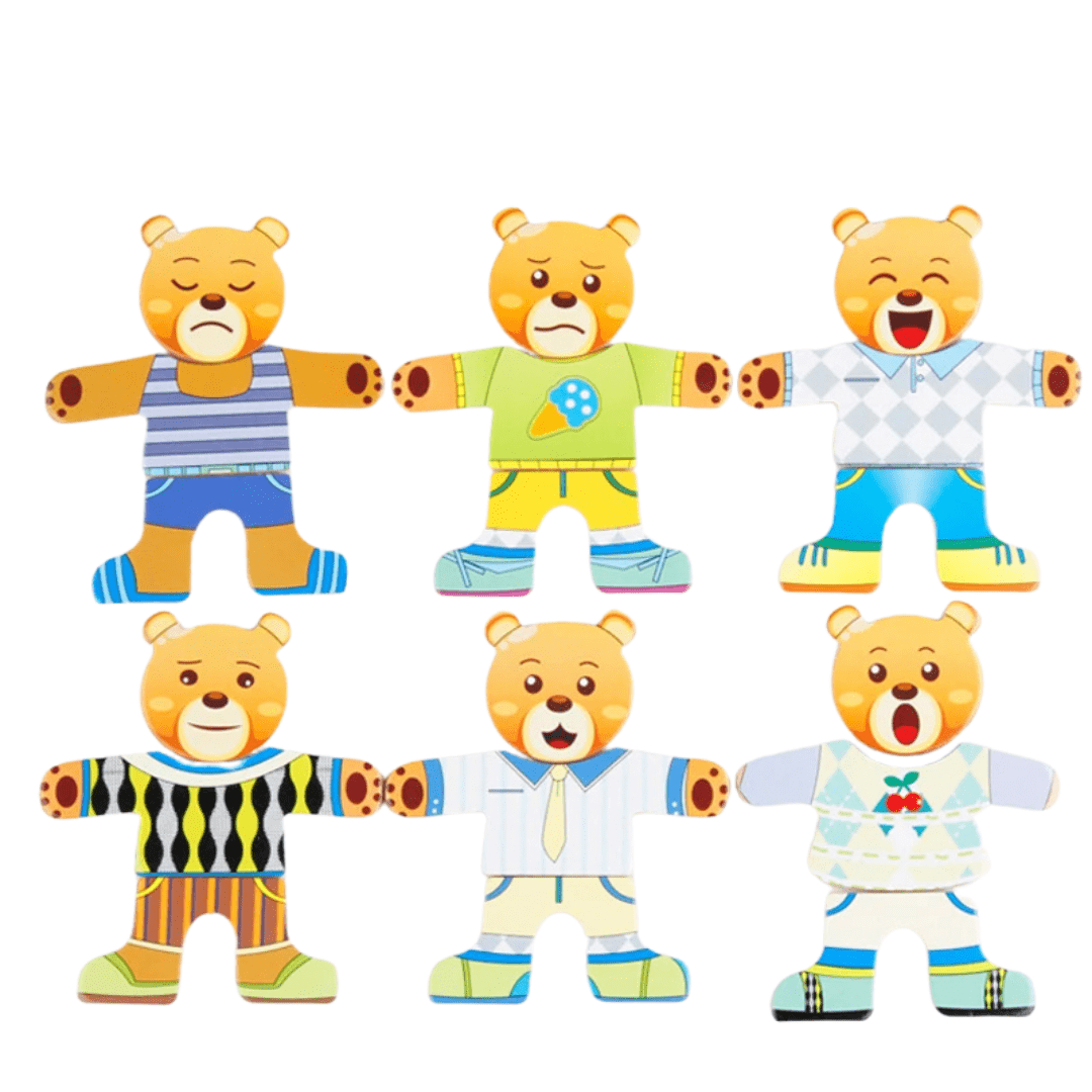 KleedPuzzel Dieren Houten Aankleedpuzzel Met Outfitstukjes - KidsKorner