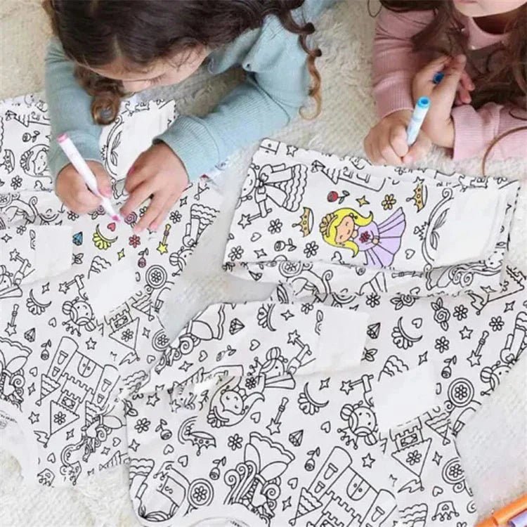 Kleur Je Eigen Kinderpyjama Set 2 - Delig - KidsKorner