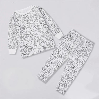 Kleur Je Eigen Kinderpyjama Set 2 - Delig - KidsKorner