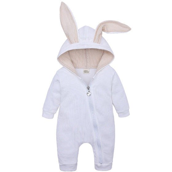 Konijnenoren Baby Romper Met Capuchon En Rits - KidsKorner