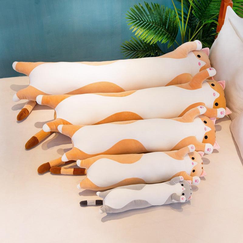 LangKatty Lange Kattenknuffel Kussen - KidsKorner