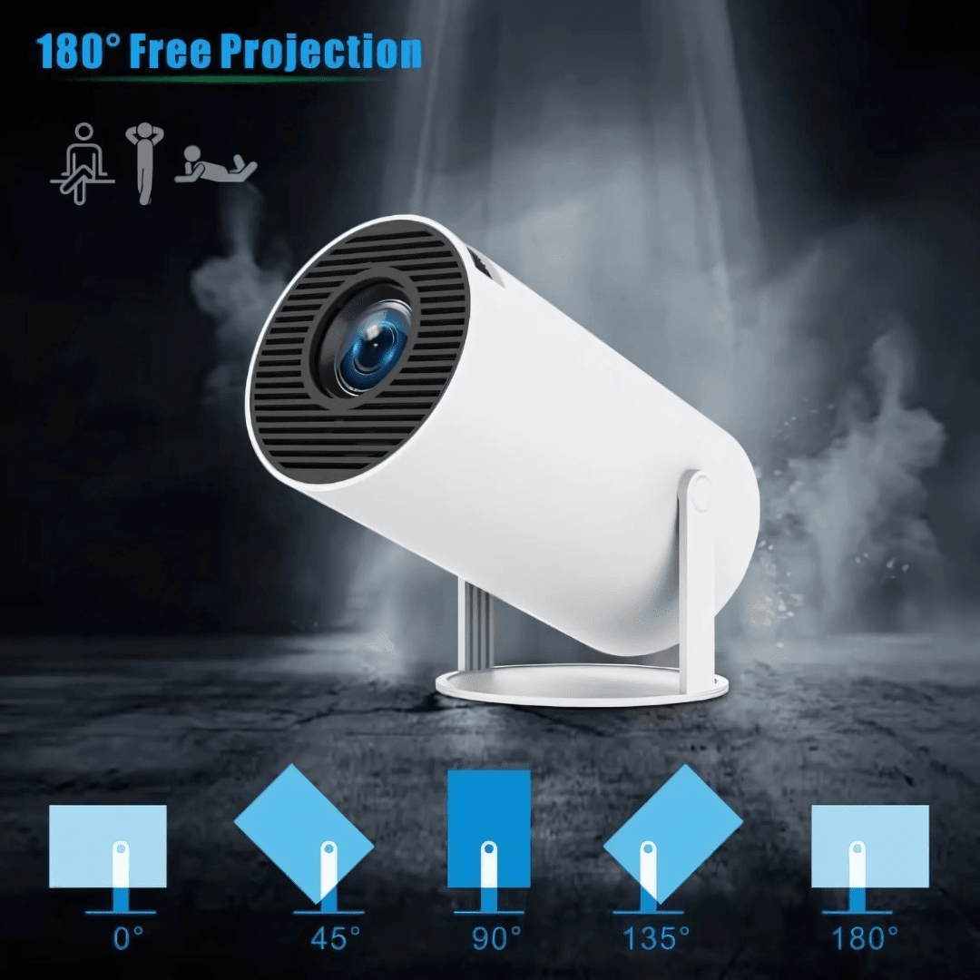 Mini Beamer Projector | WiFi Bluetooth 5.0 4K Support 180° Verstelbaar - KidsKorner