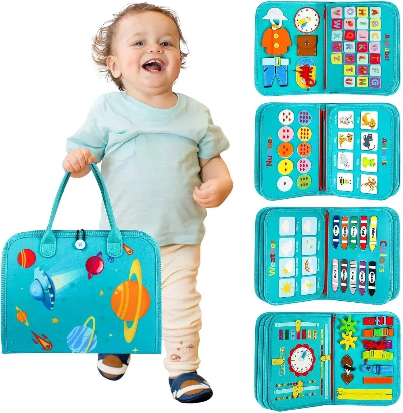 Montessori Activiteitenboek - Busy Book - Peuters 2 Tot 4 Jaar - KidsKorner