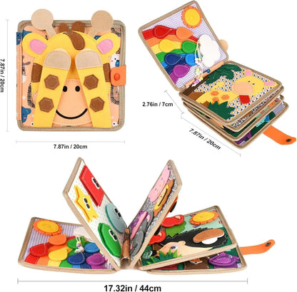 Montessori Activiteitenboek Dieren - Busy Book Vilt - 2 Tot 4 Jaar - KidsKorner