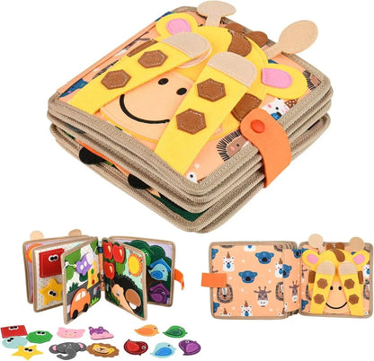 Montessori Activiteitenboek Dieren - Busy Book Vilt - 2 Tot 4 Jaar - KidsKorner