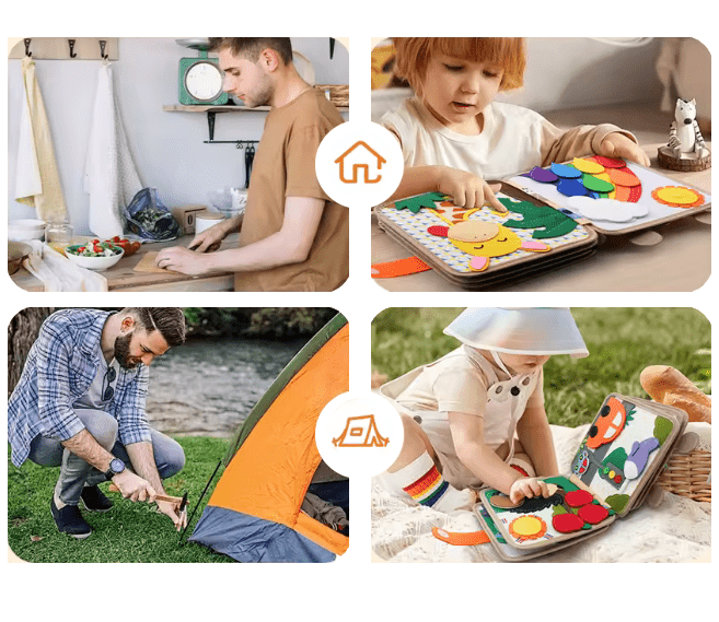 Montessori Activiteitenboek Dieren - Busy Book Vilt - 2 Tot 4 Jaar - KidsKorner