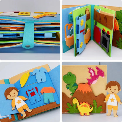Montessori Activiteitenboek Vilt - Busy Book - 3 Tot 6 Jaar - KidsKorner