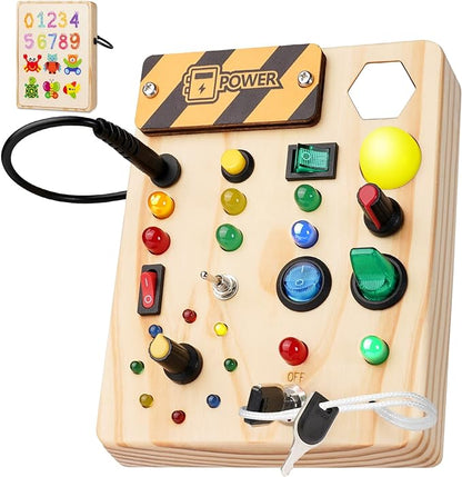 Montessori Activiteitenbord Met LED - Sensorisch Speelgoed Voor Kinderen - KidsKorner