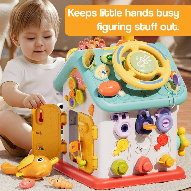 Montessori Activiteitenhuis - Busy Board Met Slotjes Voor Peuters - KidsKorner