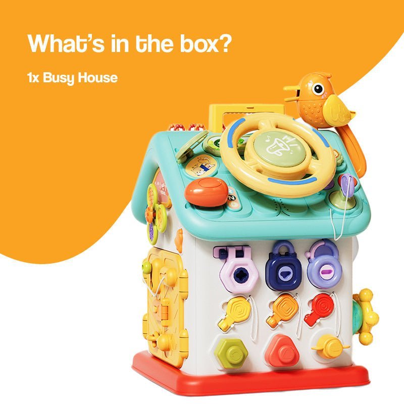 Montessori Activiteitenhuis - Busy Board Met Slotjes Voor Peuters - KidsKorner