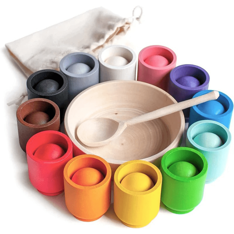 Montessori Houten Kleurensorteerspel - KidsKorner