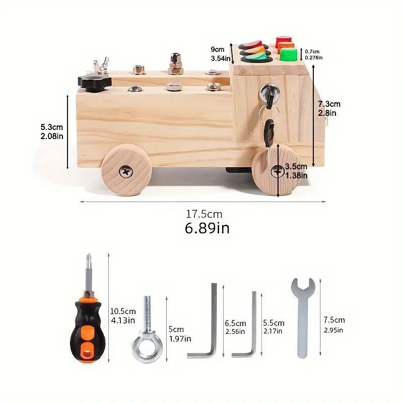 Montessori Schroefbord - Motoriek Speelgoed Met Schroeven - 3 Tot 6 Jaar - KidsKorner
