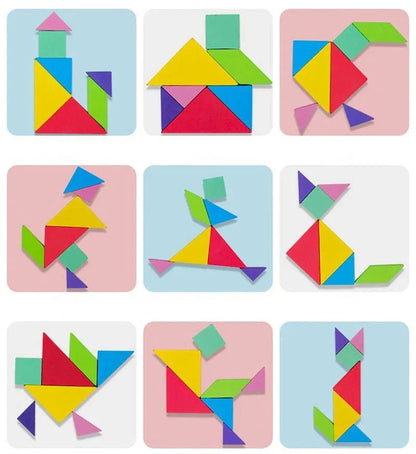 Montessori Tangram Puzzel Magnetisch Boek Educatief - KidsKorner