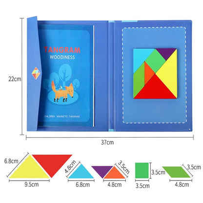 Montessori Tangram Puzzel Magnetisch Boek Educatief - KidsKorner