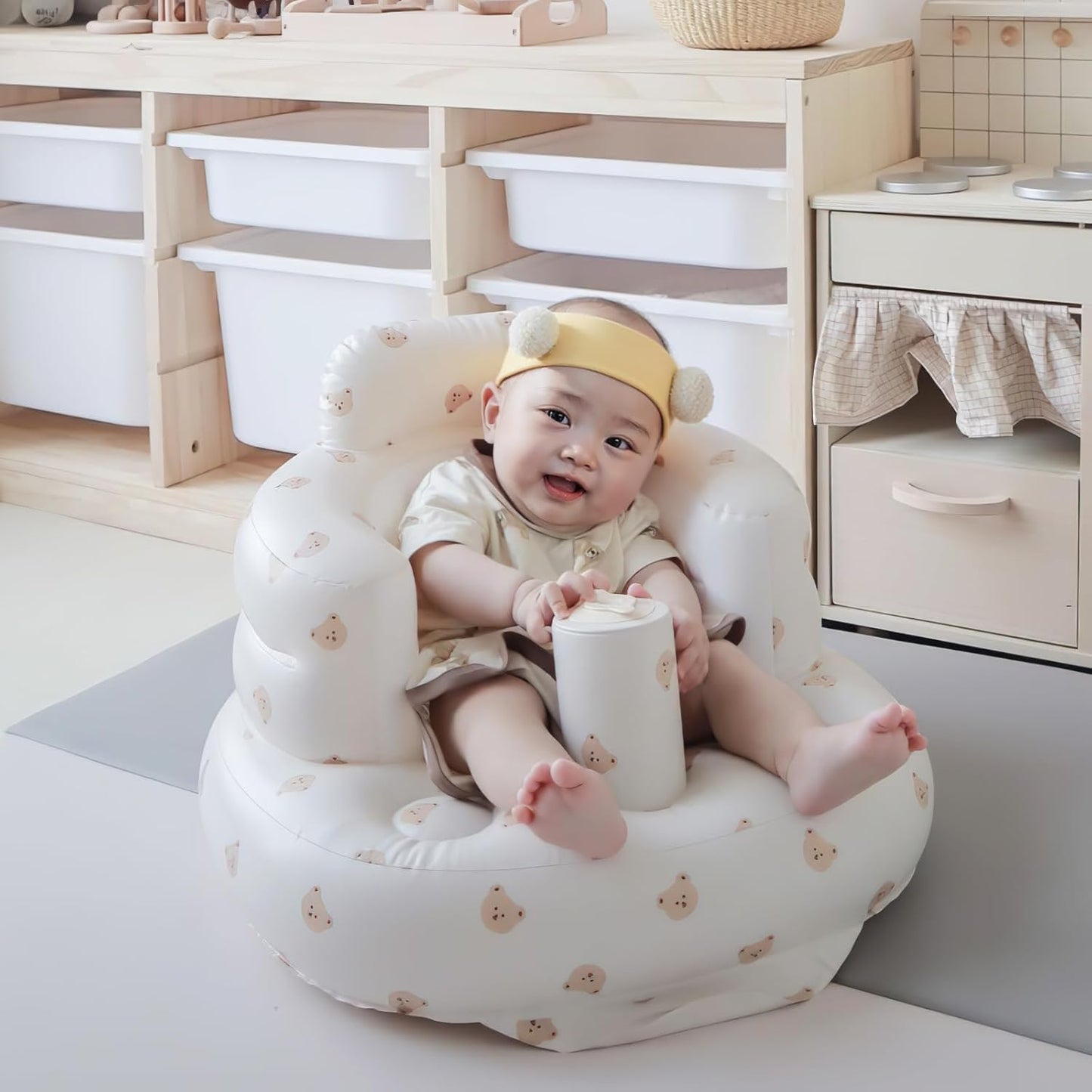 Opblaasbare Babystoel Met Rugsteun – Baby Zitstoel - KidsKorner