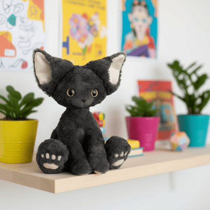 Pluche Kat Knuffel Met Strik - KidsKorner