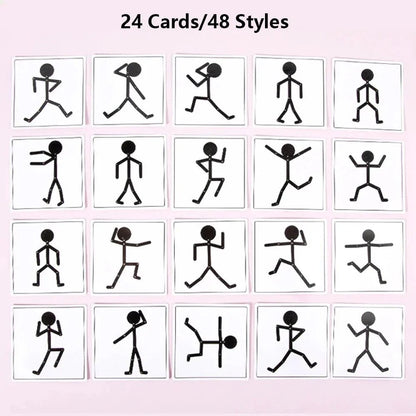 Poseerpop Puzzel Speelgoed | Kunststof Figuur Met 24 Opdrachtkaarten - KidsKorner