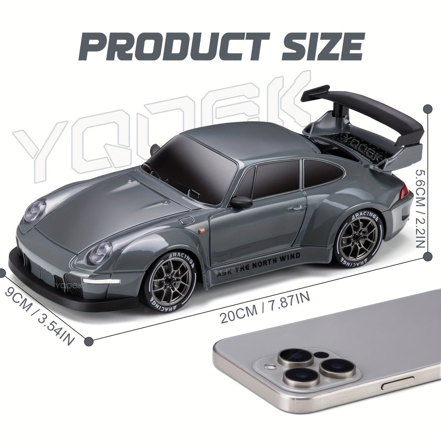 RC Driftauto Speelgoedauto Met Afstandsbediening, Extra Wielen, Pionnen En Parcours Set 6+ Jaar - KidsKorner