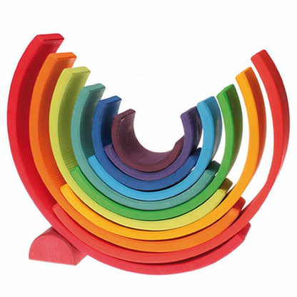 Regenboog Houten Tunnel Stapelspel 12 - Delig - KidsKorner