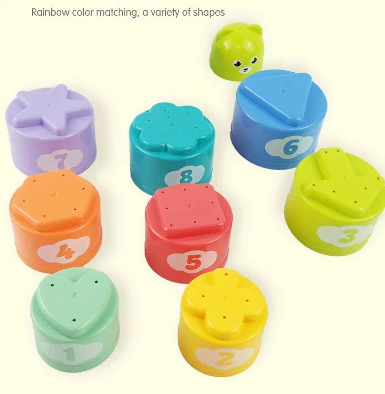 Regenboog Stapelbekers Kinderen - Educatief Stapelspeelgoed - KidsKorner